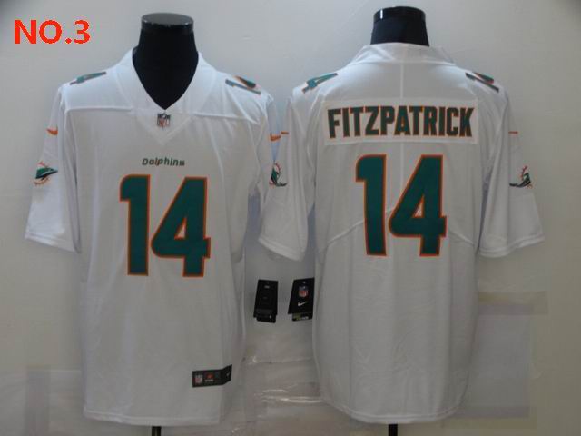 Men's Miami Dolphins 14 Ryan Fitzpatrick Jersey NO.3;